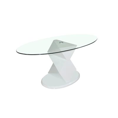 China Modern coffee table living room furniture center tempered glass coffee table CT027 for sale