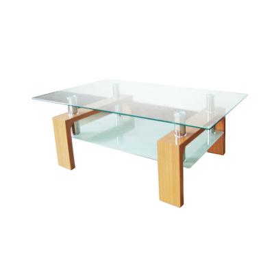 China Modern luxury coffee table living room furniture design center wooden tempered glass coffee table with MDF frame CT008 for sale