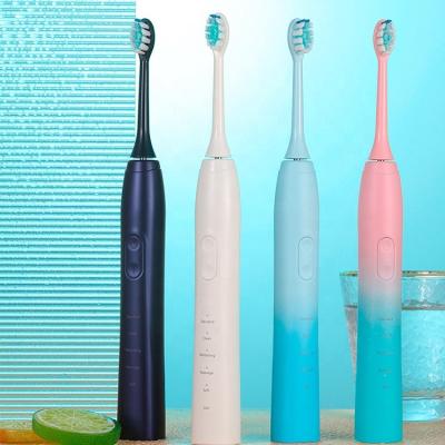 China New Product Battery Powered Portable Toothbrush 360 Degree Ultrasonic Rechargeable Electric Teeth Brushes Heads Toothbrushes Custom White for sale