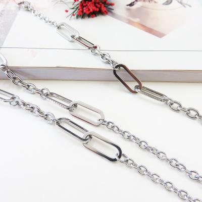 China Stainless Steel Hip Hop Cuban Link Chain Necklace Chain Necklace Lead Free Nickel Free Simple Restriction for sale