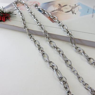 China Retro Cuban Chain Vintage Jewelry Stainless Steel Link Chain Necklace Bracelet Sets Wholesale Simple Statement Lead Free Nickel Free for sale