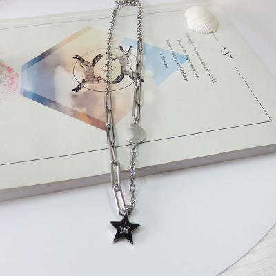 China Hot Selling Lead Free Nickel Free Star Moon Heart Choker Pendant Necklace For Women for sale