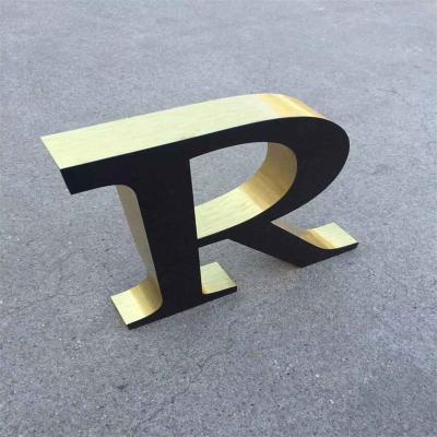 China Buildings Metal Wall Letters Small Gold 3d Stainless Steel Signs Metal Alphabet Logo Business for sale