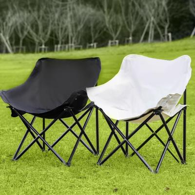 China Foldable Outdoor Folding Chair Portable Camping Folding Moon Chair Leisure Dining Rest Beach Chair for sale