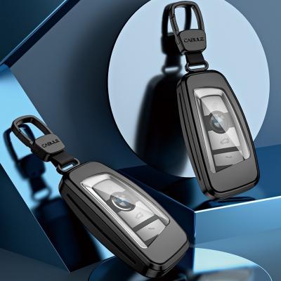 China For BMW In Aluminum Alloy Car Key Case Cover Smart Running Key Chain 4 Buttons For BMW 3 5 7 Series X5 525 320li for sale