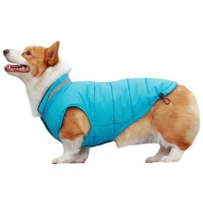 China Corgi Teddy Dog Jacket Pet Coat Sustainable Outdoor Waterproof Winter Reflective Double-Sided Cotton Coat for sale