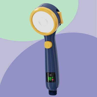 China Modern Self-Generating Energy Monitor Electricity Water Thermometer Shower Water LED Display Meter Smart Thermometer for sale