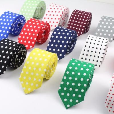 China Multi Colors Custom Polka Dots Polyester Woven High Density Formal Neck Ties Business For Men for sale