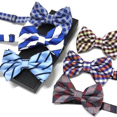 China Fast Shipping Dobby Stock Kids Men Bow Ties Wholesale With Straps For Boys for sale