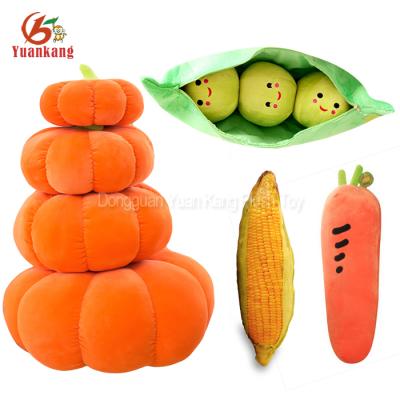 China Custom Stuffed Plush Toy Pumpkin Banana Pineapple Carrot Strawberry Corn Kiwi Mango Mushroom Bean Bag Vegetable and Fruit Push Dog Toy for sale