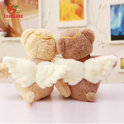 China Baby Customize Sedex Personalized High Quality Light Brown Angel Teddy Bear With Wings Plush Toy for sale