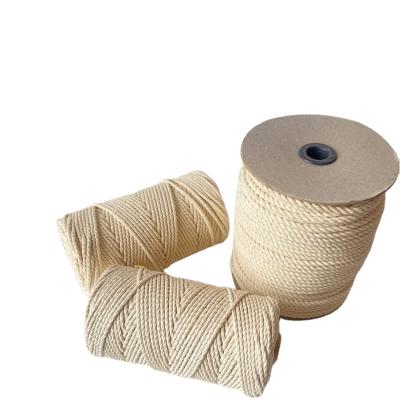 China Viable ready to ship from USA! 5mm Twisted Cotton Rope 3mm 4mm Natural White Undyed Macrame Cords For DIY for sale