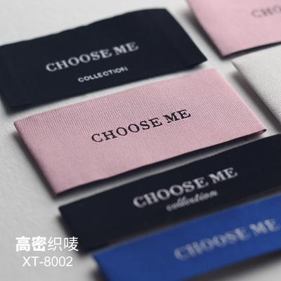 China Viable Custom Name Logo Labels Apparel Woven Label Garment Labels Wholesale New Designs For Apparel for sale