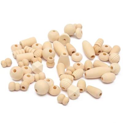 China Wholesale DIY Handmade Beaded Raw Wooden Color Bead Special Shaped Wooden Accessories for sale