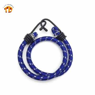 China Durable Blue Bungee Elastic Luggage Ties Rope Hooks Stretch Bike Rope for sale