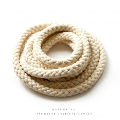 China 3mm-15mm soft braide cotton cord rope, 100% cotton made with natural color, accept various customized size and color for sale