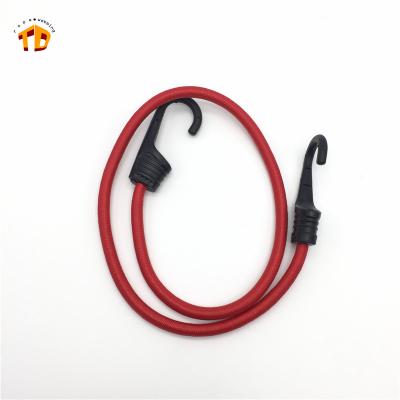 China Amazon 100% Hot Selling Natural Rubber Colored 6mm Bungee Cord With Plastic Hook for sale