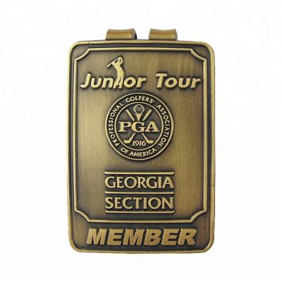 China Wholesale promotion gold metal money clips with customized logo for sale