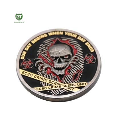 China two-sided metal crafts engravable firefighter challenge coins for sale