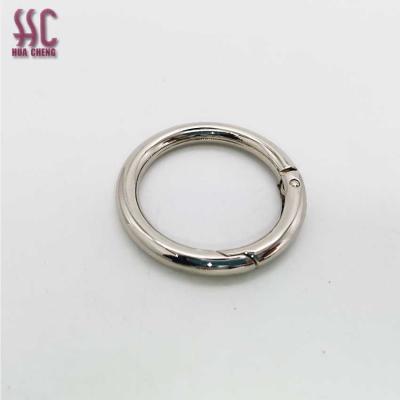 China Metal Silver Color Ring Metal Open Ring With Strong Screw Design Metal Round Ring for sale