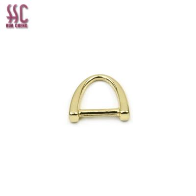 China Wholesale Fashion Handbags Shape Soft Polishing Buckle Rings Plated Metal Zinc Alloy D Clip Bag Belt Hardware Accessories for sale