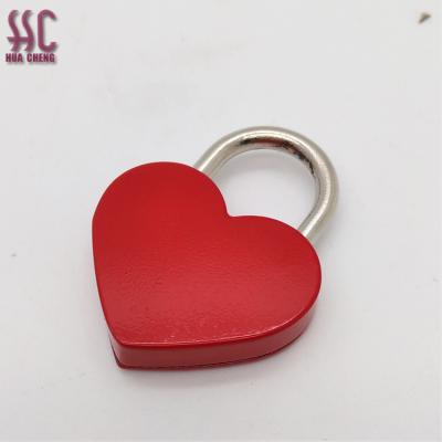 China small heart shaped padlock heart nickel free hot sale red key locks heart shaped lock with key for sale