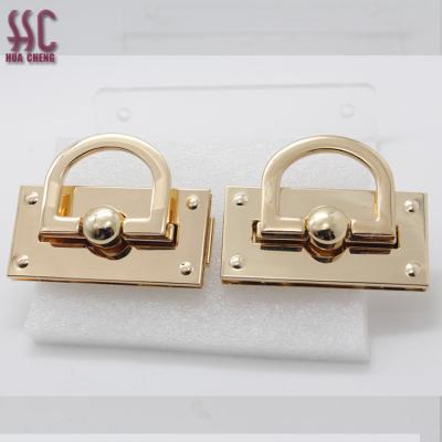 China nickel free metal push lock, decorative handbag push lock lock, metal bag accessory lock for bag for sale