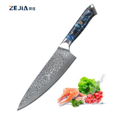 China Handmade Chef's Knife Japanese Viable Steel Kitchen Knife Vg10 Damascus for sale