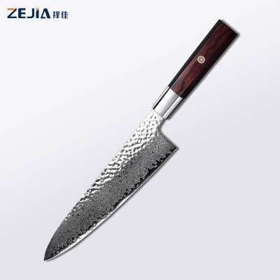 China Professional High Quality Sustainable Shipping Damascus Carbon Steel Prep Chef Knife for sale