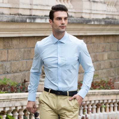 China WHOLESALE SLIM FITTING 100%COTTON ANTI-PILLING FORMAL SHIRT MEN SHIRT SOLID DRESS SHIRT for sale