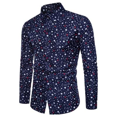 China Anti-pilling stars Digital printing shirts for men printing custom flexible floral stylish graphics men's shirt for sale