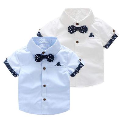 China High Quality 100% Cute Anti-pilling Summer Cotton Shorts Sleeve Kid Shirts Custom Made For Little Boy for sale