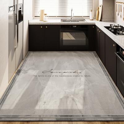 China Non Slip Luxurious Designed Kitchen Washable Mat High End Waterproof Non Slip Carpet Leatherette Floor Full Spilled Mat Tailorable for sale