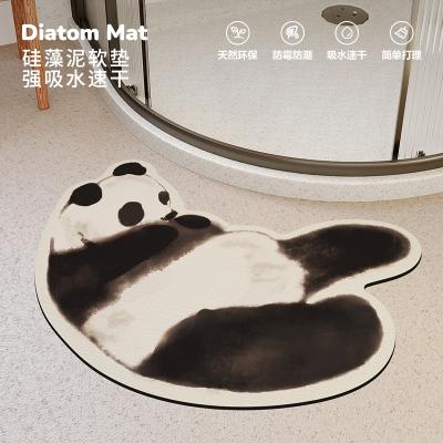 China AMZ Washable Hot Wholesale Price Customized Non Slip Water Mat Absorbent Mats Diatom Mud Bathroom Floor Rubber Mat Bath Mat Covers for sale