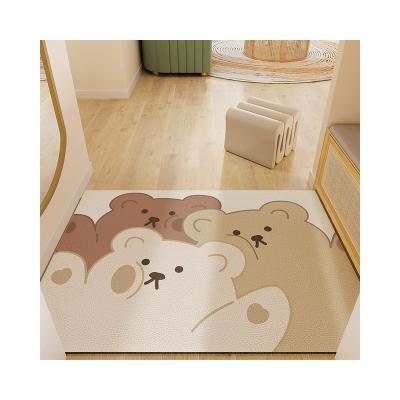 China Beautiful Washable Designed Washable Door Mat High End Waterproof Non Slip Door Floor Mat Leatherette Floor Mat Tailorable for sale