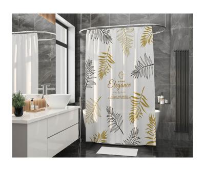 China Viable Wholesale Price High Quality Waterproof Shower Curtain For Bathroom With Digital Printing Customized Size And Hook Design for sale