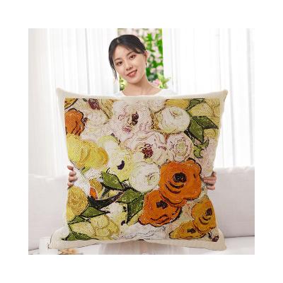 China Non-Toxic Warm Designed AMZ Tile Fabric Bed Headrest Pillow Sofa Back Cushion Decorative Skin Friendly Shape Without Core for sale