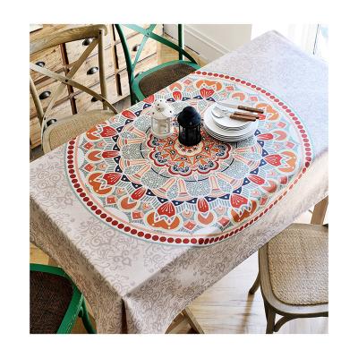 China Wholesale Price Soft And Comfortable Customized Nordic Ethnic Style Tablecloth Soft And Skin Friendly Polyester Tablecloth Tea Table Cover Fabric for sale