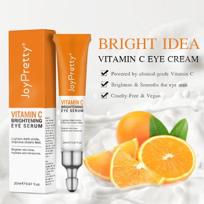 China Anti-Puffiness Vitamin C Remove Dark Circles Eye Cream Lift Firm Brightening Hyaluronic Acid Anti-wrinkle Massage Eyes Care for sale