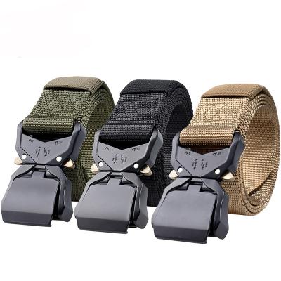 China Travel and Hike Tactical Military Style Riggers Belts for Men, Heavy Duty Aluminum Alloy Quick Release Buckle for sale