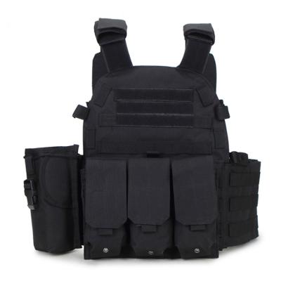 China Carry Black Safty Vest Military 6094 Tactical Gear Molle Plate Paintball Vest for sale