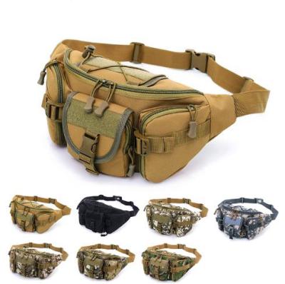 China Waterproof Anti Theft Customize Waist Bag Military Molle Tactical Camouflage Fanny Pack Bag for sale