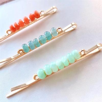 China China Wholesale Natural Hand Polished Jade Stone Beads Crystal Jade Hairpin Gemstone Jadeite For Gifts for sale