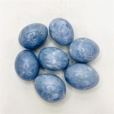 China China Crystal Palm Stone Crystal Eggs Natural High Quality Wholesale Reiki Healing Crystal Celestite Palm Stone For Decoration for sale