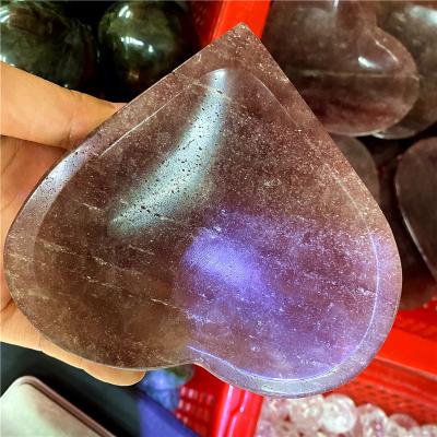 China China Wholesale Natural Red Strawberry Quartz Carved Strawberry Quartz Crystal Heart Shaped Crystal Bowl Carving for sale