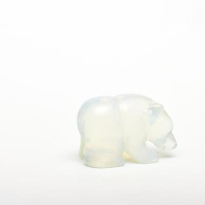 China China Wholesale Pure Natural Craft Polar Bear Carving Crystal Figurine For Decoration for sale