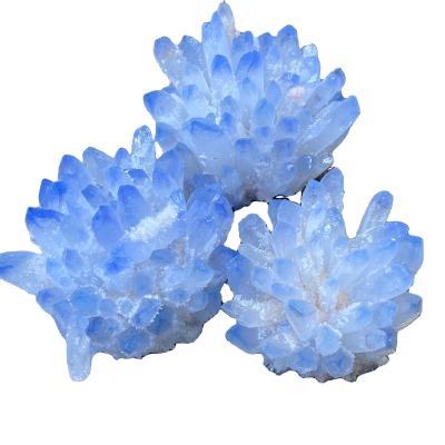 China Hot Selling Hot Sale China Crystal Quartz Blue Geode Cluster Natural For Healing Stones for sale