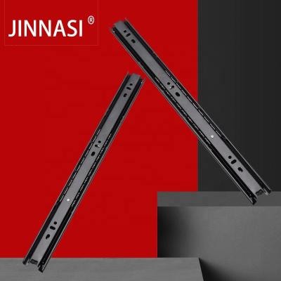 China 3 Way Full Fold+Full Extension 35mm Drawer Slide 3 Fold ExtensionBall Supporting Rail Channel Telescopic Furniture Drawer Runner for sale