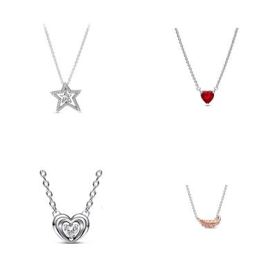 China High Quality S925 Romantic Sterling Sliver Star Picking Pendant Charm Silver Pendant Women's Necklace for sale