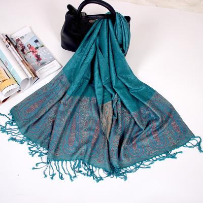 China Best Selling Polyester Women Ladies Cotton Paisley Shawls Turkish Mexican Pashmina Scarves for sale